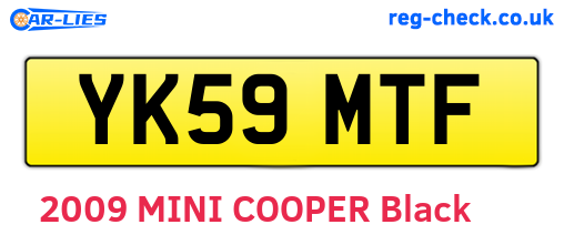 YK59MTF are the vehicle registration plates.