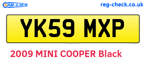 YK59MXP are the vehicle registration plates.