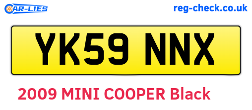 YK59NNX are the vehicle registration plates.