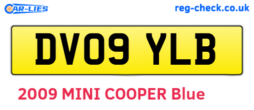 DV09YLB are the vehicle registration plates.
