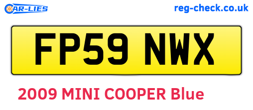 FP59NWX are the vehicle registration plates.
