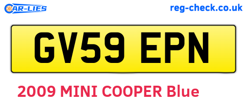 GV59EPN are the vehicle registration plates.