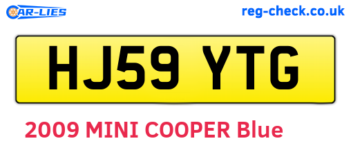 HJ59YTG are the vehicle registration plates.