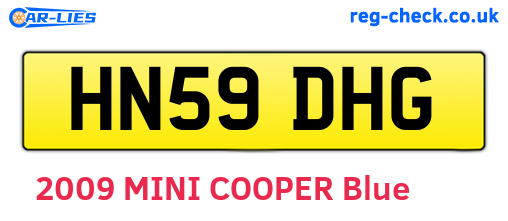 HN59DHG are the vehicle registration plates.