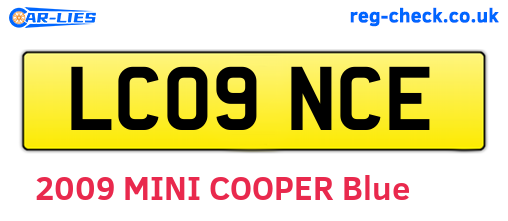 LC09NCE are the vehicle registration plates.