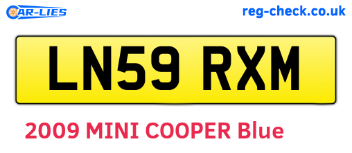 LN59RXM are the vehicle registration plates.