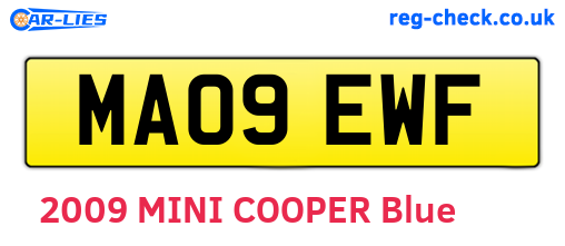MA09EWF are the vehicle registration plates.