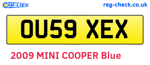 OU59XEX are the vehicle registration plates.