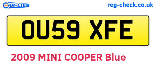OU59XFE are the vehicle registration plates.