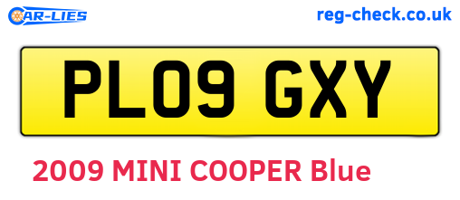 PL09GXY are the vehicle registration plates.
