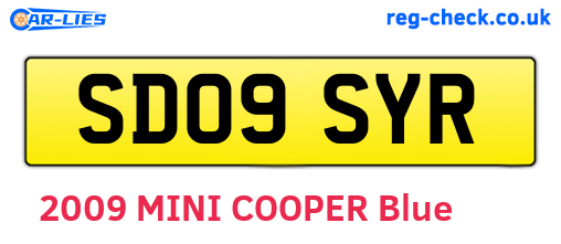 SD09SYR are the vehicle registration plates.