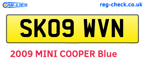 SK09WVN are the vehicle registration plates.