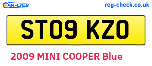 ST09KZO are the vehicle registration plates.