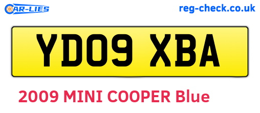 YD09XBA are the vehicle registration plates.
