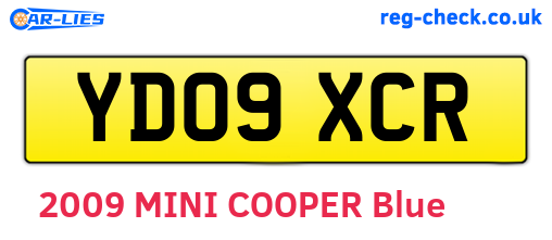 YD09XCR are the vehicle registration plates.