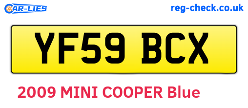 YF59BCX are the vehicle registration plates.