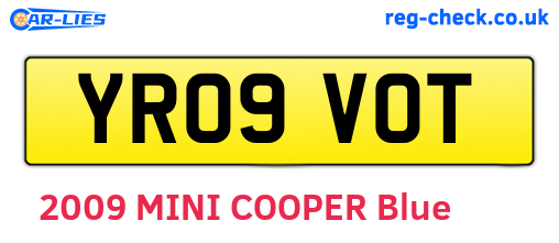 YR09VOT are the vehicle registration plates.