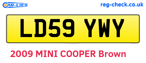 LD59YWY are the vehicle registration plates.