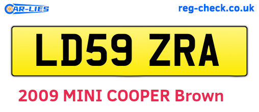 LD59ZRA are the vehicle registration plates.