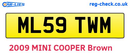 ML59TWM are the vehicle registration plates.