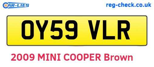 OY59VLR are the vehicle registration plates.