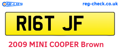 R16TJF are the vehicle registration plates.