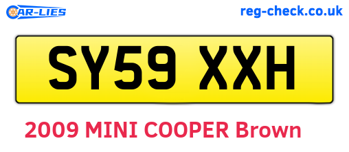 SY59XXH are the vehicle registration plates.