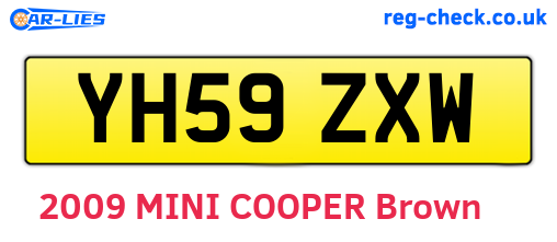 YH59ZXW are the vehicle registration plates.