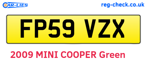 FP59VZX are the vehicle registration plates.