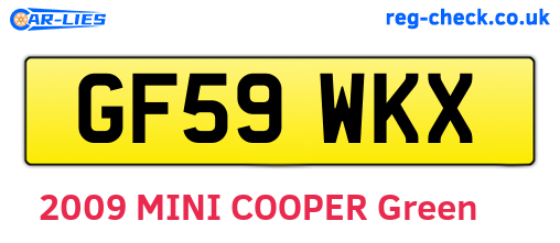 GF59WKX are the vehicle registration plates.