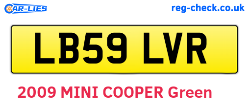 LB59LVR are the vehicle registration plates.