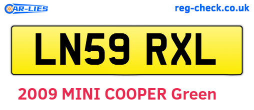LN59RXL are the vehicle registration plates.