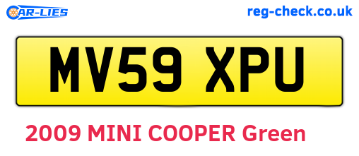 MV59XPU are the vehicle registration plates.