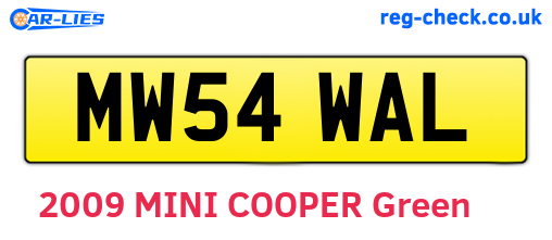 MW54WAL are the vehicle registration plates.