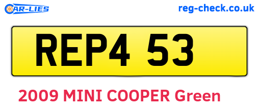 REP453 are the vehicle registration plates.