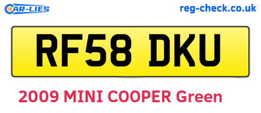RF58DKU are the vehicle registration plates.