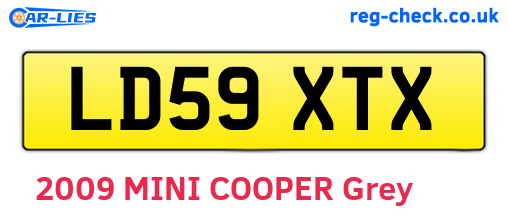 LD59XTX are the vehicle registration plates.