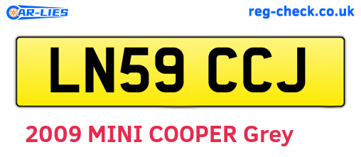 LN59CCJ are the vehicle registration plates.