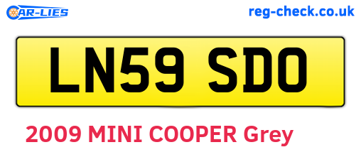 LN59SDO are the vehicle registration plates.