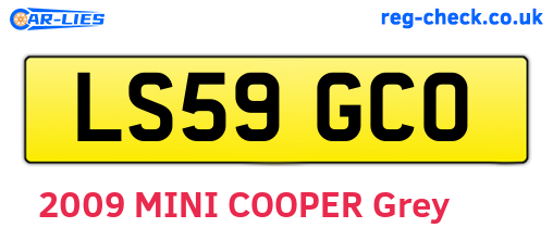 LS59GCO are the vehicle registration plates.