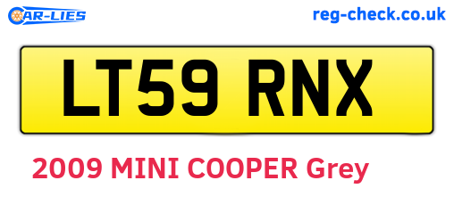 LT59RNX are the vehicle registration plates.