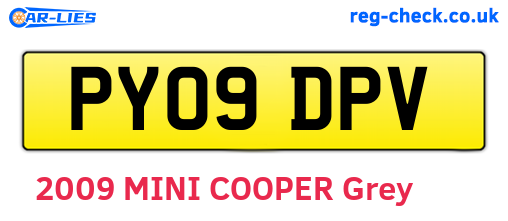 PY09DPV are the vehicle registration plates.