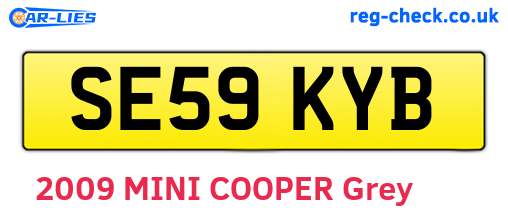 SE59KYB are the vehicle registration plates.