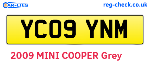 YC09YNM are the vehicle registration plates.