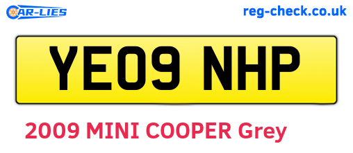 YE09NHP are the vehicle registration plates.