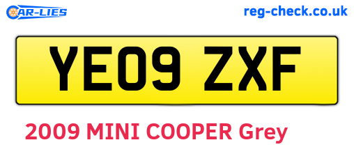 YE09ZXF are the vehicle registration plates.