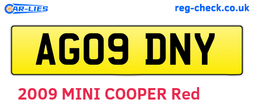 AG09DNY are the vehicle registration plates.