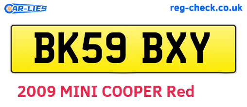 BK59BXY are the vehicle registration plates.