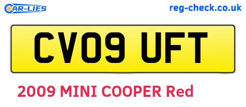 CV09UFT are the vehicle registration plates.