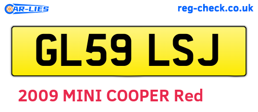 GL59LSJ are the vehicle registration plates.